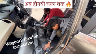 WagonR 2023 flooring installation step by step  अब mat नहीं फिसलेगी । wagonr marutisuzuki [upl. by Doane]