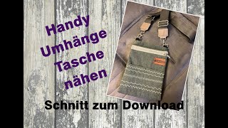 Nähen einer Handytasche zum Umhängen DIY [upl. by Semele]