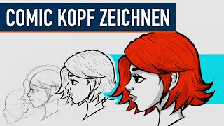 Comic Kopf Zeichnen  Komplette Zeichenübung [upl. by Pasia]