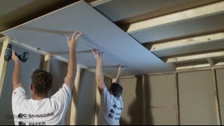 How to Install Plasterboard Part 3 Ceilings and Walls [upl. by Tullus947]