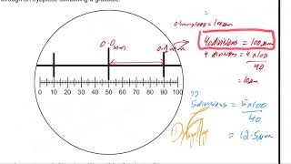 Micrometry using stage microemeter and Eye piece graticule [upl. by Anilesor974]