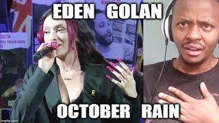 EDEN GOLAN REACTION עדן גולן עם השיר quotגשם של אוקטוברquot בכיכר החטופים תל אביב REACTION [upl. by Veno424]