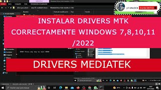 Cómo INSTALAR DRIVERS MTK CORRECTAMENTE EN WINDOWS 781011 [upl. by Eiba]