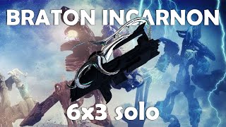 Braton Prime Incarnon No Riven 6x3 Eidolon Solo  Warframe [upl. by Eiramanin934]