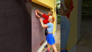 Hit the Wall Prank 😂 couple funny [upl. by Adalia]