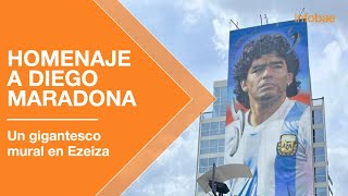 EL GIGANTESCO MURAL DE MARADONA EN EZEIZA [upl. by Araes]