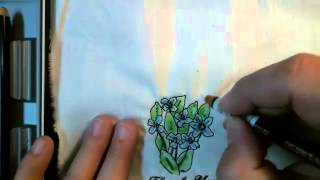 Derwent Inktense on Fabric  Colouring an Embroidered Image [upl. by Eissej]