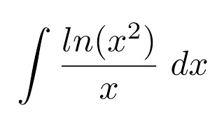 Integral of lnx2x substitution [upl. by Oiratnom]