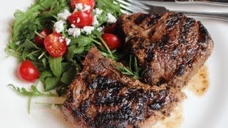 Grilled Lemon Rosemary Lamb Chops  Easy Yogurt Lamb Marinade Recipe [upl. by Aihsotan]