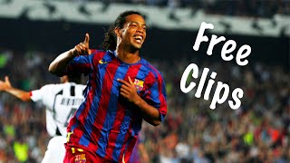 Ronaldinho  Skills and Dribbles Free Clips [upl. by Delacourt398]