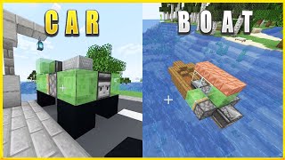 5 Vehicle Redstone Builds in Minecraft  PlaneCarBoatRocketSubmarine [upl. by Neelya]