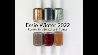 Essie Wrapped in Luxury Winter 2022 Collection Review Live Swatches amp Comparisons [upl. by Eenor]