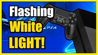 How to FIX The Flashing White Light On PS4 Controller Blinking Easy Tutorial [upl. by Ahsilem]