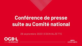 Le Comité national de l’OGBL analyse les programmes électoraux des partis [upl. by Delle890]