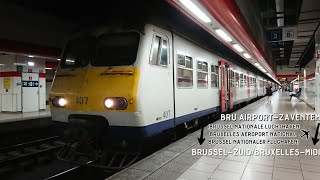 NMBS SNCBMS AM 80 BREAKTRIP Brussels AirportZaventem ✈ ➡️ BrusselZuidBruxellesMidi [upl. by Apple]