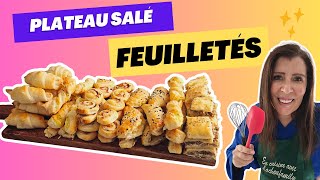 RECETTE  Réalisez un plateau salé traiteur avec 5 feuilletés différents LACHOUFAMILY [upl. by Nauquf]