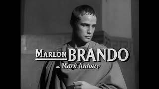 Julius Caesar 1953  Mark Antonys Forum speech starring Marlon Brando [upl. by Ellehsar]