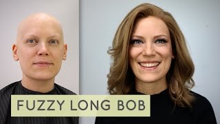 Fuzzy Long Bob bei einer Stockperücke  Haarausfall durch Chemotherapie  Wig Tutorial [upl. by Anazus]