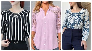 BLUSAS DE MODA PARA MUJERES 2025TopsIdeas 💡💡 [upl. by Noevart]