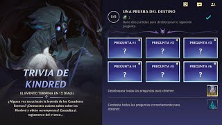 TODAS LAS RESPUESTAS DE LA TRIVIA DE KINDRED  NUEVO EVENTO EN WILD RIFT [upl. by Aivatahs]