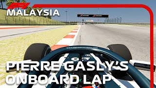 Pierre Gasly Onboard  F1 Sepang Circuit  2020 Malaysian Grand Prix [upl. by Goldner868]