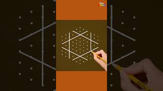 Elegant 11x4 Dots Padi Kolam  Easy Rangoli amp Muggulu Design Tutorial [upl. by Bertrand]