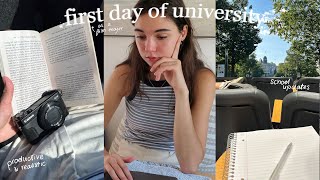 first day of university vlog  productive amp realistic day in my life [upl. by Eisteb]