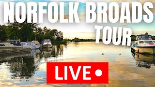 🔴 The Norfolk Broads LIVE  Wroxham Potter Heigham amp Ranworth Broad [upl. by Krysta]