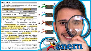 ENEM 2022  O quadro mostra valores de corrente elétrica e seus efeitos sobre o corpo humano A corr [upl. by Grim]