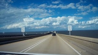 Road Trip 058  Lake Pontchartrain Causeway  North [upl. by Hughett132]