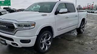 2020 RAM 1500 LIMITED ECODIESEL RAMBOX MULTIFUNCTION TAILGATE WHITE IVORY TRICOAT WALK AROUND [upl. by Euqirat]