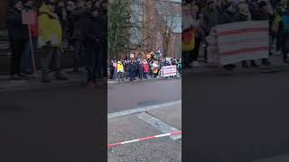 100224 Kundgebung Demo in Stralsund nach dem Autokorso [upl. by Knute]