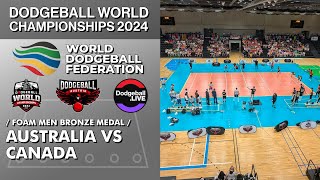 Australia vs Canada  Foam Men Bronze Medal  Dodgeball World Championships 2024 [upl. by Canning]