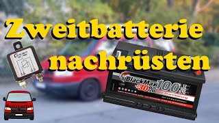 Zweitbatterie einbauen mit Trennrelais  VW T4 Umbau zum Camper 10 [upl. by Magena]