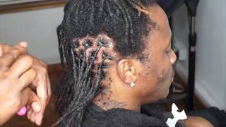 Learn How To • Interlock Dreadlocks Using A Crochet Needle • Loc Maintenance Tutorial [upl. by Komarek]