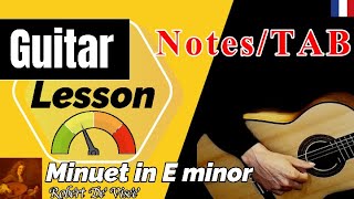 How to play  Minuet in E minor on guitar  Robert De Visee [upl. by Lenrad56]