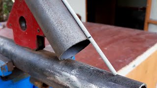 pipe secrets the easiest trick to cut metal pipes 45 degrees  cutting pipe 45 degree [upl. by Appel]