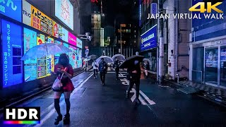 Japan  Tokyo Akihabara rainy night walk • 4K HDR [upl. by Ahsiela441]