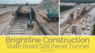 Brightline Construction The State Road 528 Panel Tunnel  April 2021 [upl. by Primrose]