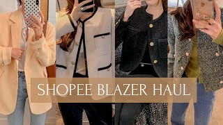 SHOPEE BLAZER HAUL  Best high quality blazers from Shopee Philippines [upl. by Aneetak]