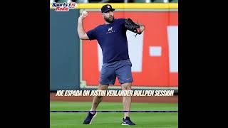 Astros Manager Joe Espada Says Justin Verlander Looked Good In First Bullpen Session [upl. by Hayouqes]