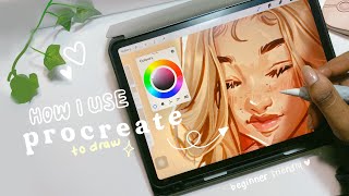 📎🧸🤍how i use procreate to draw  my digital art process ⁎⁺˳✧༚ [upl. by Plumbo]