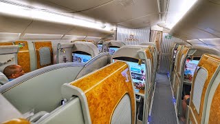 EMIRATES AIRBUS A380 Full Cabin Tour FIRST BUSINESS and ECONOMY Class  Bar Shower [upl. by Nyloc691]