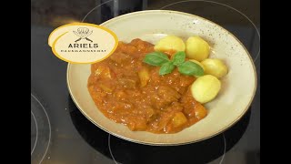 Szegediner Gulasch vom Schwein mit Sauerkraut und Paprika Hausmannskost [upl. by Nahaj]