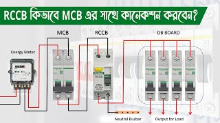 RCCB Connection with MCB ।। RCCB কানেকশন কিভাবে করে দেখুন ।। banglatech023 [upl. by Hazrit726]