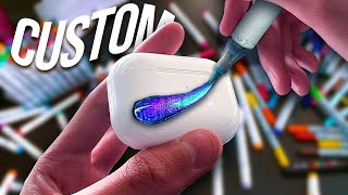 CUSTOMIZING my AIRPOD PROS  🎨 sAtiSfyInG [upl. by Allecram126]