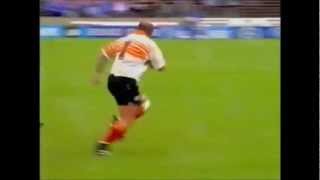 Os du Randt big run sets up try for Free State vs Highlanders 1997 [upl. by Abbi991]