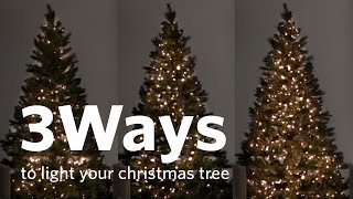 How to Hang Christmas Tree Lights 3 Different Ways [upl. by Babb]