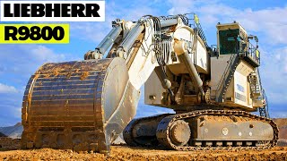 The World’s Biggest Excavator in Action LIEBHERR R 9800 Excavator Loading Trucks [upl. by Biddle]