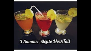 3 Easy Mojito Mocktail Drinks  Refreshing Summer Cool Mocktails  How To Make Mocktails at Home [upl. by Livingstone]